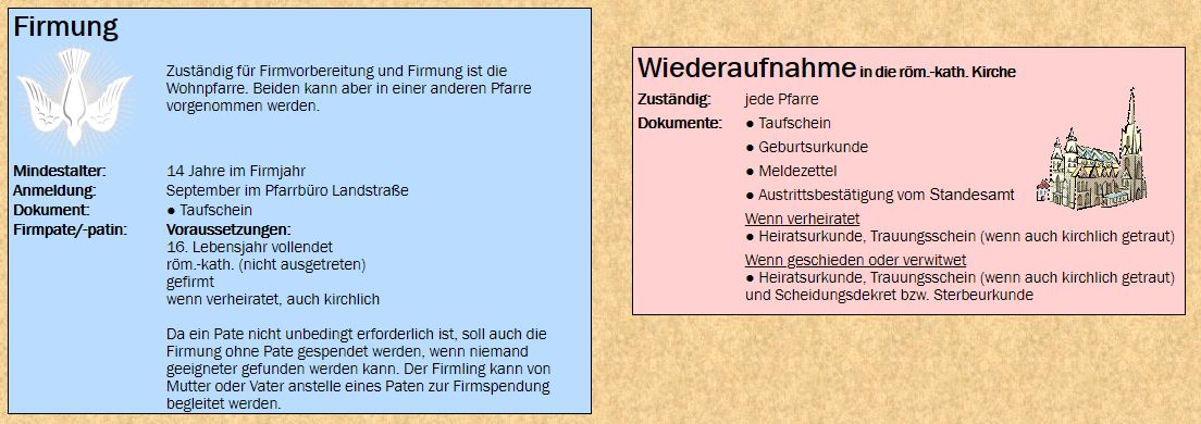 Firmung Wiederaufnahme